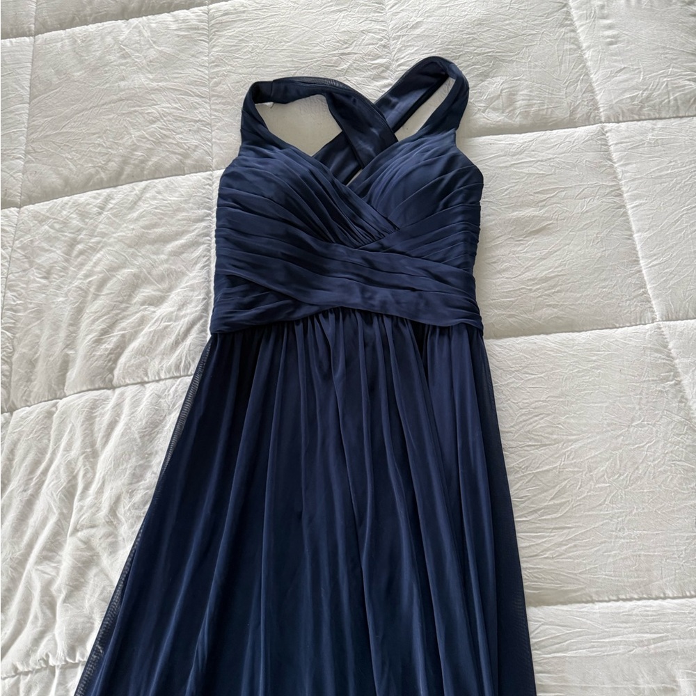 Elegant Navy Blue Bridesmaid Gown